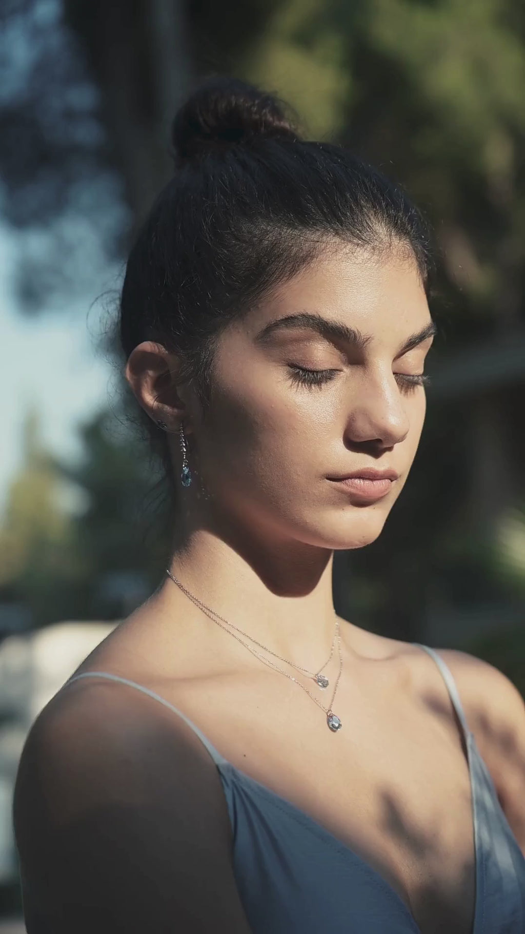 Facet Pear Halskette mit Anhänger JS.0052