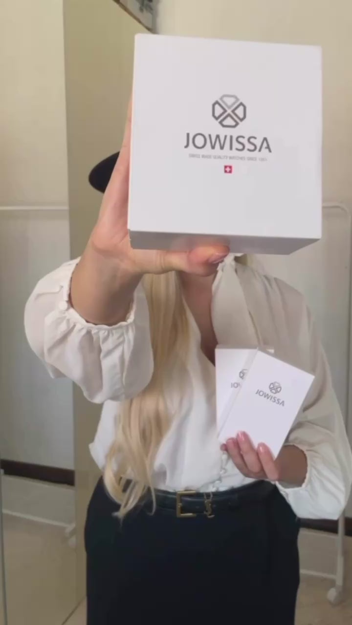 Swiss Women's Watch - with silver strap and white dial - all swiss made watch for women