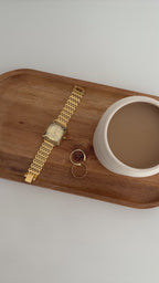 Swiss jowissa watch with gold strap and gold dial - all swiss made gold watch for ladies