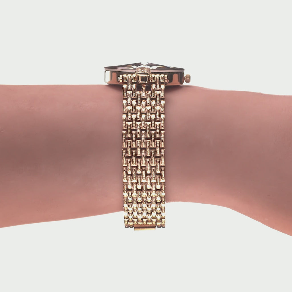 Facet Strass Montre Femme Suisse J5.631.M