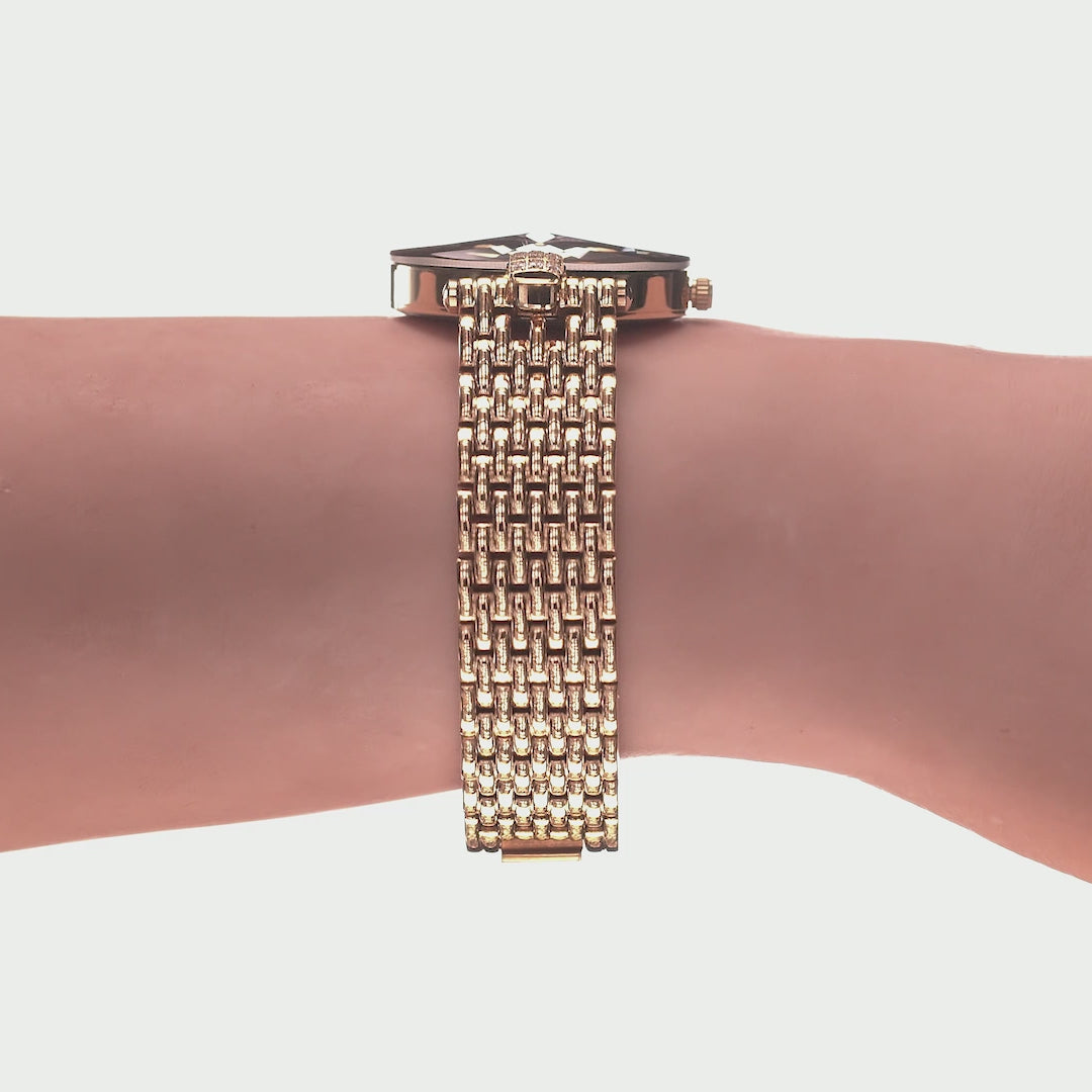 Facet Strass Montre Femme Suisse J5.631.M