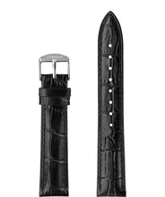 Load image into Gallery viewer, Front View of 18mm black Mat Alligator Watch Strap E3.1444.L by Jowissa
