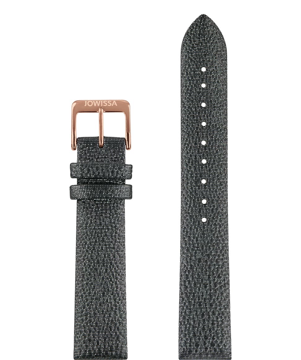 Front View of 18mm Grey / Rose Stingray Watch Strap E3.1108 by Jowissa