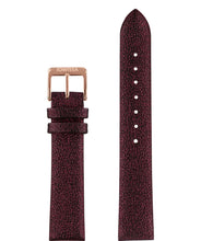 Carica l&#39;immagine nel visualizzatore di Gallery, Front View of 18mm Bordeaux / Rose Stingray Watch Strap E3.1112 by Jowissa
