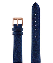 Cargar imagen en el visor de la galería, Front View of 18mm Blue / Rose Stingray Watch Strap E3.1113 by Jowissa
