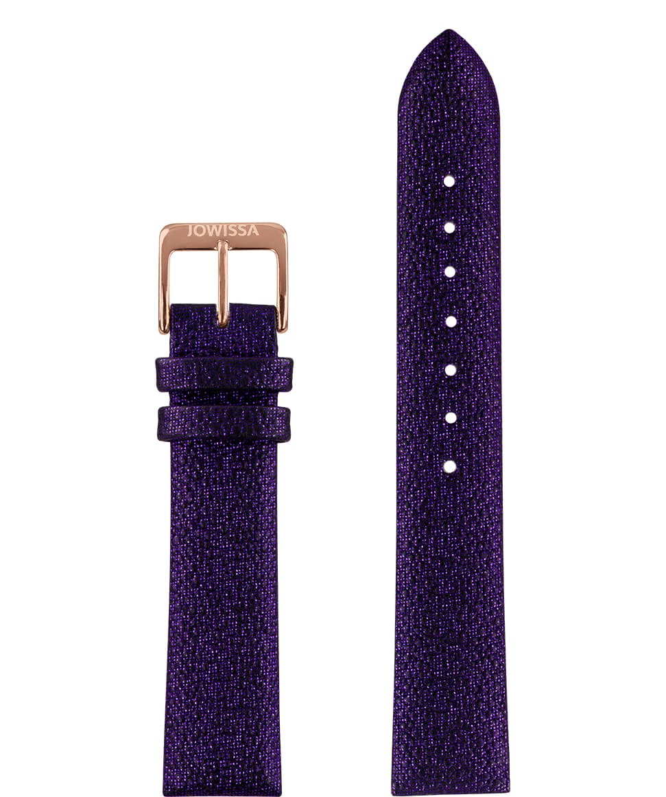 Front View of 18mm Purple / Rosa Stingray Watch Strap E3.1114 by Jowissa