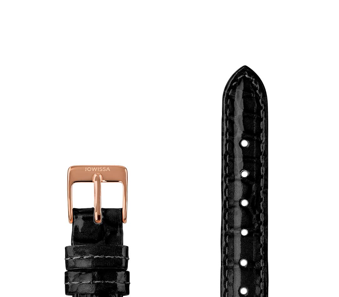 Leder Uhrband Glanz Kroko E3.1440.M