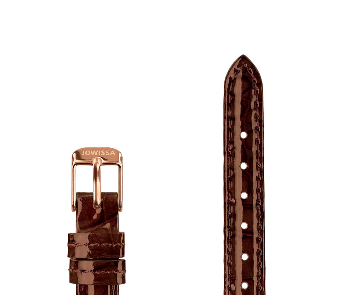 Leather Watch Strap Glossy Croco E3.1461.S
