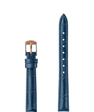 Load image into Gallery viewer, Front View of 12mm Blue / Rose Pearl Croco Watch Strap E3.1448.S by Jowissa

