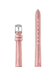 Charger l&#39;image dans la galerie, Front View of 12mm Rose / Silver Pearl Croco Watch Strap E3.1477.S by Jowissa
