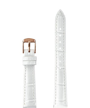 Load image into Gallery viewer, Front View of 15mm White / Rose Pearl Croco Watch Strap E3.1482.M by Jowissa
