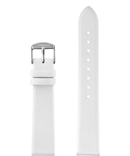 Cargar imagen en el visor de la galería, Front View of 18mm White / Silver Plain Mat Watch Strap E3.1485.L by Jowissa
