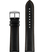 Charger l&#39;image dans la galerie, Front View of 22mm black Watch Strap E3.1363 by Jowissa
