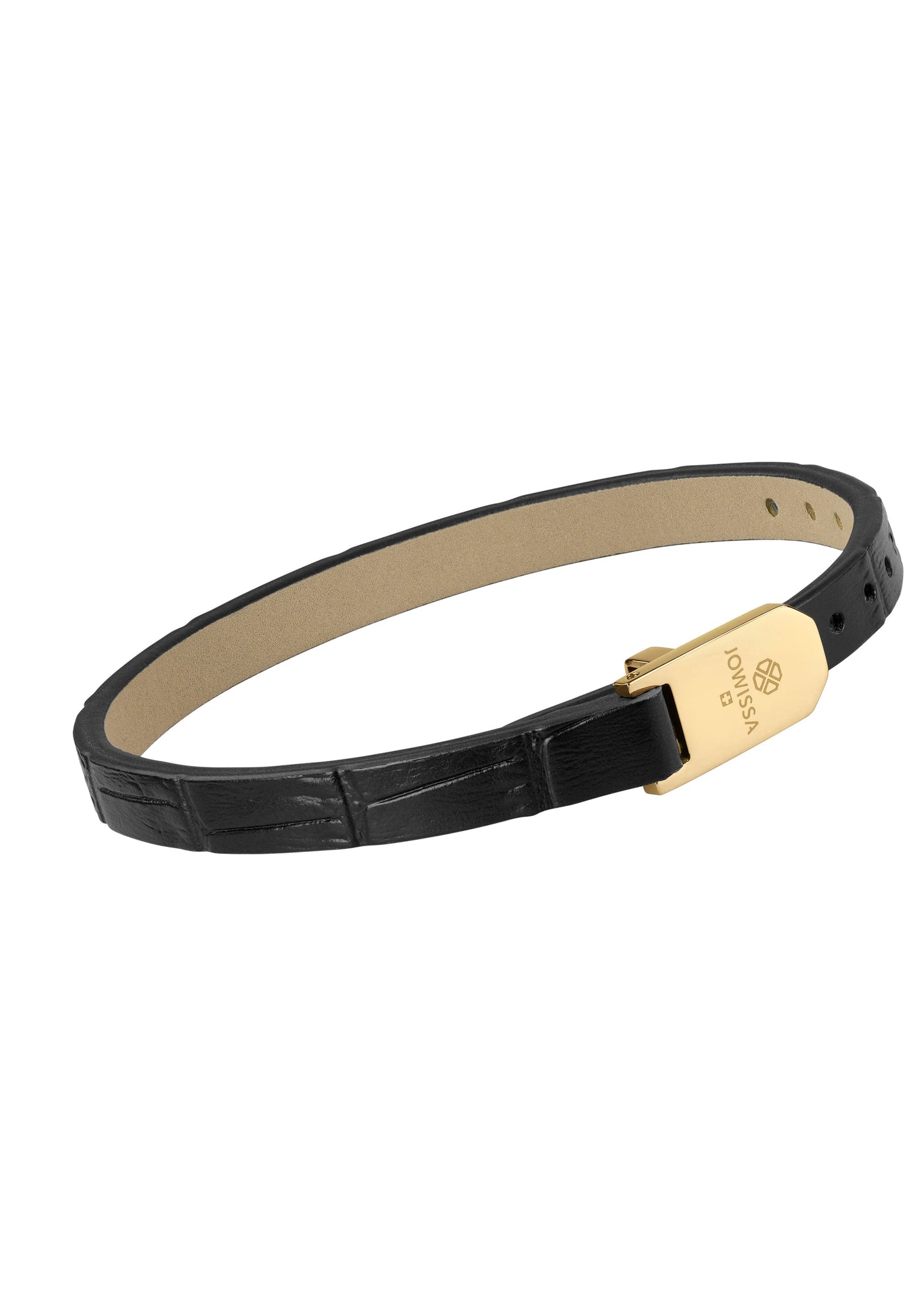 Bracelet de cuir croco mat Bracelet Cuir JS.0125